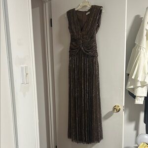 Petal & Pup Elegant Brown Maxi Dress